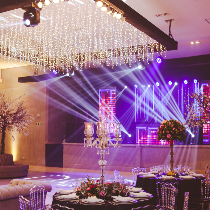 Anniversary Celebration Stage and Lighting Setup Package