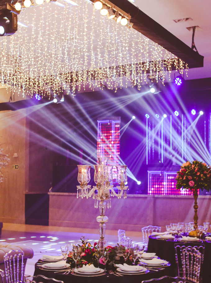 Anniversary Celebration Stage and Lighting Setup Package